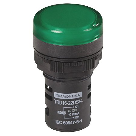 Sinalizador TRD16 22DS/4 220V Verde 58015/479 Tramontina