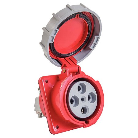 Tomada de Embutir Industrial 3P+T 125 A 380-415Vca 6H Tramontina