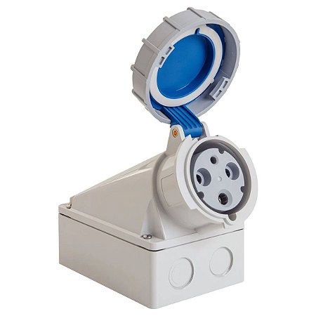 Tomada de Sobrepor Industrial 2P+T 63 A 220-250Vca 06H Tramontina