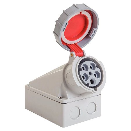Tomada de Sobrepor Industrial 3P+N+T 63 A 380-415Vca Tramontina