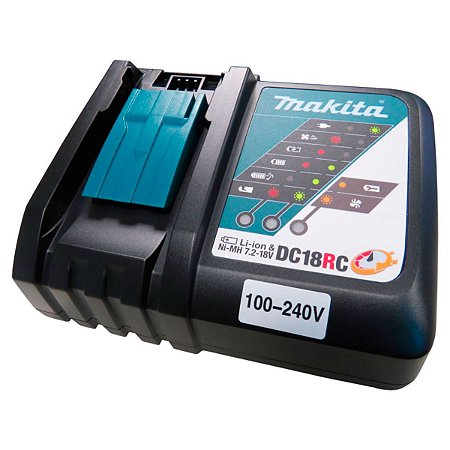 Carregador de Bateria 7,2/9,6/12/14,4/18V Bivolt DC18RC Makita
