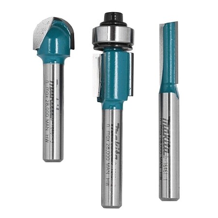 Kit Fresas 1/4" 1/2" 3 Peças D-16461 Makita