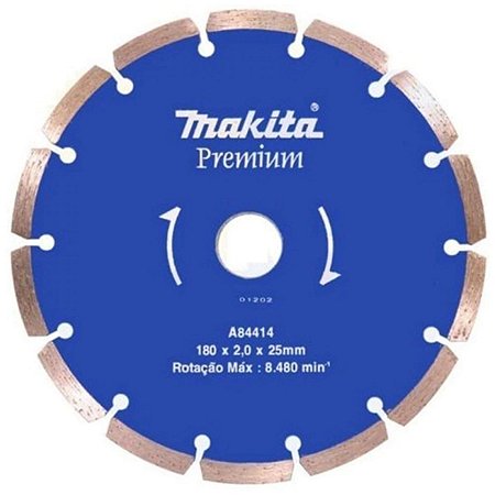 Disco Diamantado Segmentado 180x25MM para Serra Mármore A-84414 Makita