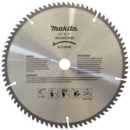 Disco 305x25,4MM 80 Dentes para Serra Circular D-03486 Makita