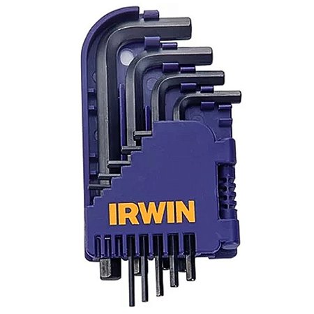 Conjunto Chave Allen Hexagonal Curta de 15 A 10MM 10 Peças IW10755 Irwin