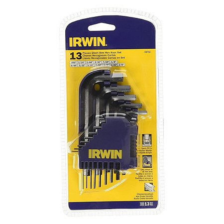 Conjunto Chave Allen Hexagonal Curta 13 Peças 5 A 3/8 IW10752 Irwin