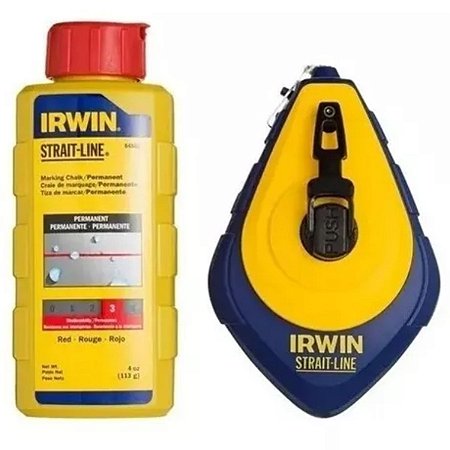 Giz de Linha Kit Marcação 30m Fast 64495 Vermelho Irwin