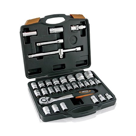 Jogo de Chave Soquete 8 a 32mm Encaixe 1/2 32 Peças Famastil