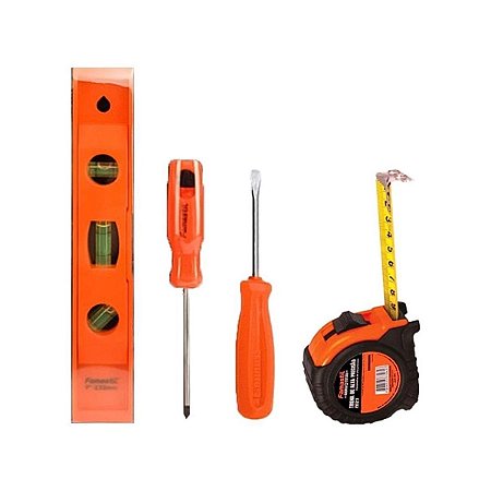 Kit com 4 Ferramentas Você Resolve com Nível Famastil
