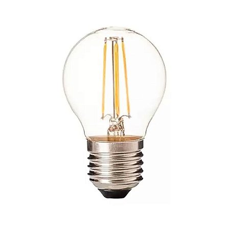Lâmpada Filamento Bolinha 02W E27 G45 Bivolt LED 90.128 Foxlux