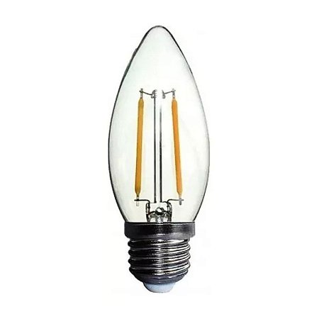 Lâmpada Filamento Vela 02W E27 B35 Bivolt LED 90.135 Foxlux
