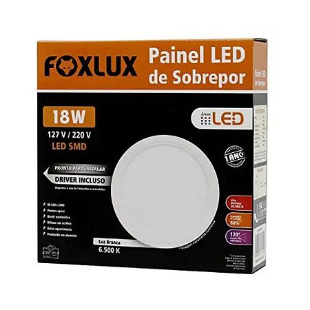 Painel Redondo de Led 18W 4000K Embutir BIV LED90.152 Foxlux