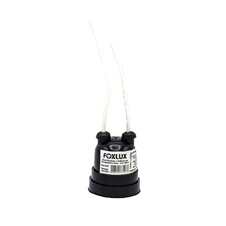 Soquete Termoplástico com Rabicho E-27 PR com Embalagem Foxlux