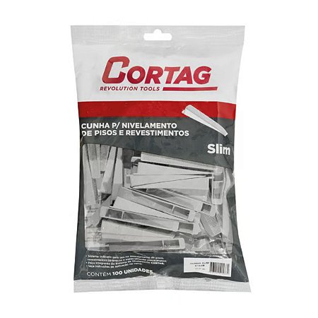Cunha Slim para Nivelamento com 100 Unidades Cinza Cortag