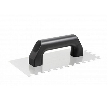 Desempenadeira Aço Dentada 12CMX26CM com Dente 10X10MM Cabo Plástico Cortag