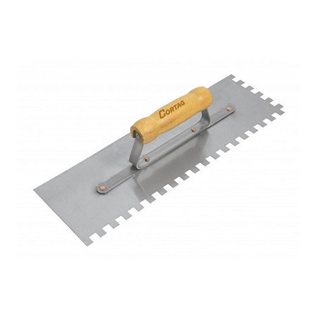 Desempenadeira Aço Dentada 12CMX38CM com Dente 10X10MM Cortag