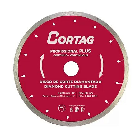 Disco Diamantado Profissional Plus 200mmx25,4mm Cortag