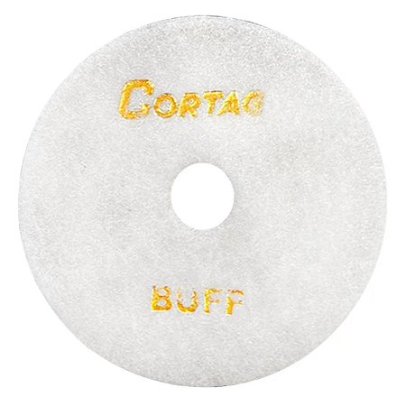 Disco Diamantado Polimento Buff 100MM Branco Cortag