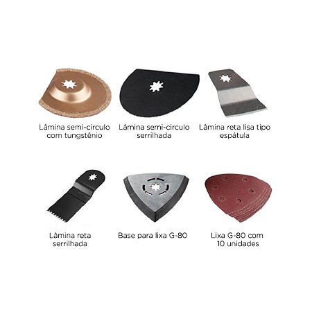 Jogo de Acessórios Cortador Elétrico Multifunção Cortag