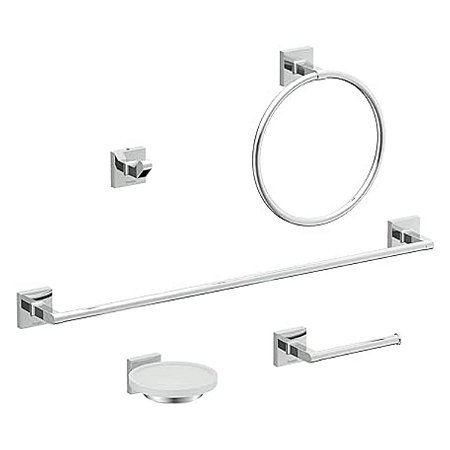 Kit de Acessórios com 5 Peças B8006I3CR0 Cromado Suite Incepa
