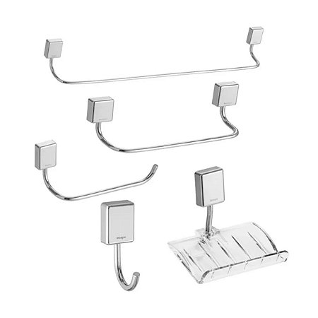 Kit de Acessório com 5 Peças Zip Cromado B8000I9CR0 Incepa