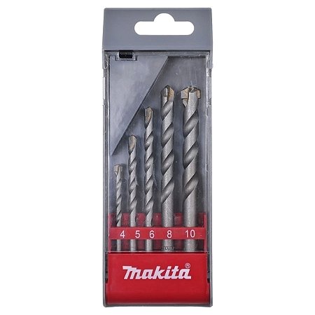 Kit de Broca 4/5/6/8/10 para Concreto 5 Peças D-03894C Makita