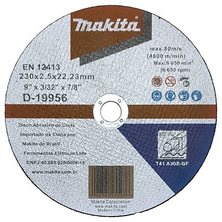 Disco de Corte para Metal D-19956-10 Makita