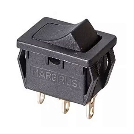 Chave Liga e Desliga de Tecla TMFTFS1S 16123 Preta Margirius