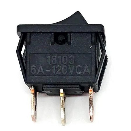 Chave Liga e Desliga Tecla MFTFS1S 16103 Preta Margirius