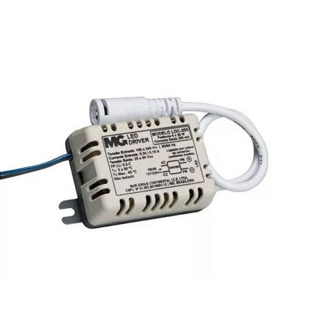 Led Driver Corrente Saída com Conector 300MA 08 A 25W Margirius