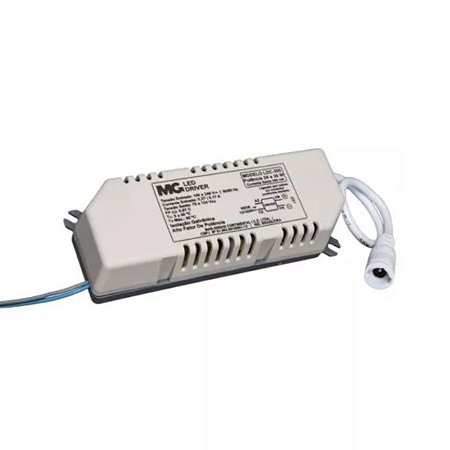 Led Driver Corrente Saída com Conector 300MA  24A 36W Preto Margirius