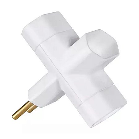 Adaptador Benjamim 2P 10A ADP1-21 Branco Margirius