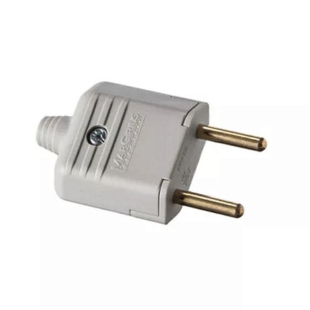 Plugue Desmontável 2P 10A PLD1-2 Cinza Margirius