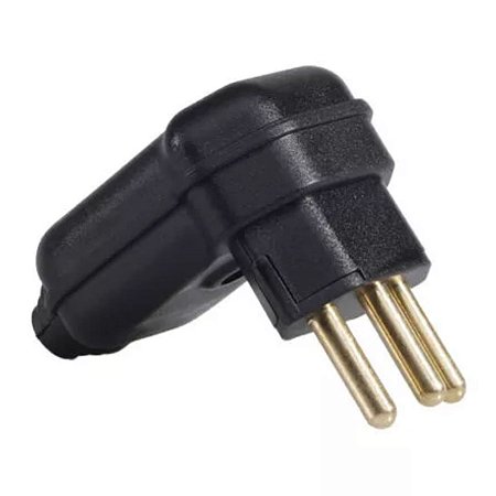 Pino Macho 2P+T 10A PLD10-3 90º Preto Margirius