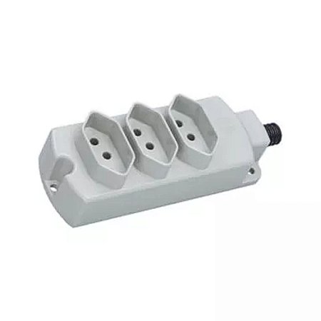 Tomada Múltipla TMU3-310 2P+T 10A Cinza Margirius