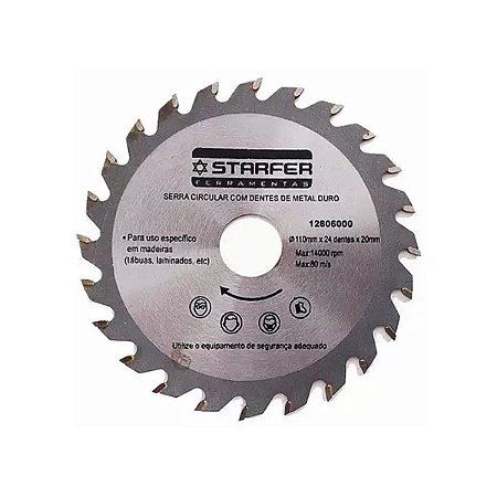 Disco de Serra Circular para Madeira 12806000 Starfer