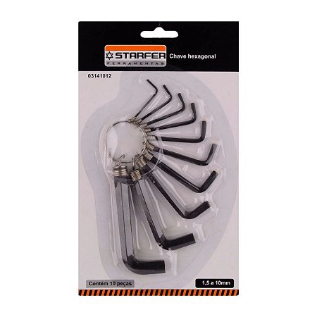 Jogo Chave Allen 10 Peças 03141012 Starfer