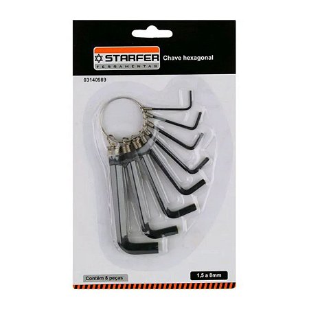 Jogo Chave Allen 8 Peças 03140989 Starfer