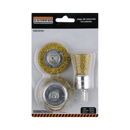 Jogo Escova Circular com 3 Peças 05035181 Starfer