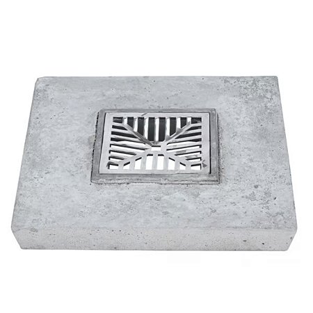 Tampa de Concreto com Grelha para Caixa 35x35CM Concrebox