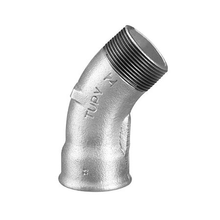 Curva Galvanizado 45° Macho Fêmea 1/2 Tupy