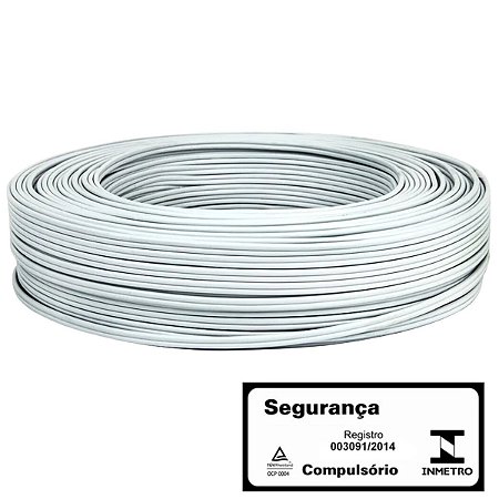 Fio Paralelo 2x2,50MM Branco Rolo com 100M Cobrecom