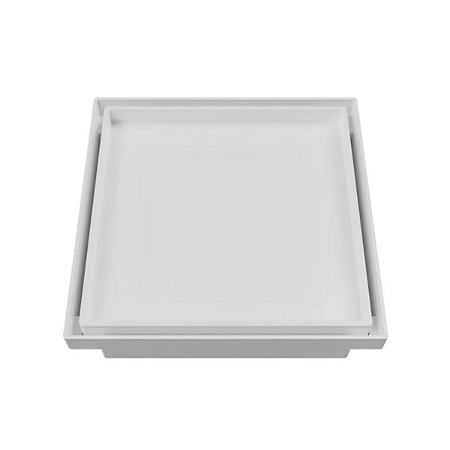 Ralo Oculto Quadrado Universal 10X10CM Branco ROC10BR Astra