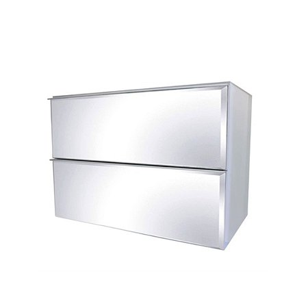 Toucador sem Lavatório Blu 80CM Branco com Gavetas Espelhadas 3602402 Bumi
