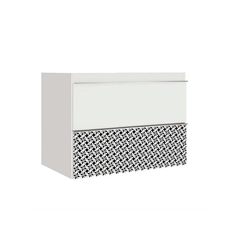 Toucador sem Lavatório Blu 80CM Branco com Gavetas Mosaico 3602403 Bumi