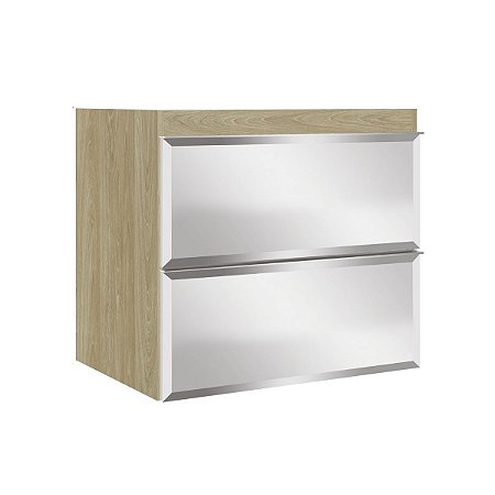 Toucador sem Lavatório Blu 80CM Wood com Gavetas Espelhadas 3602405 Bumi