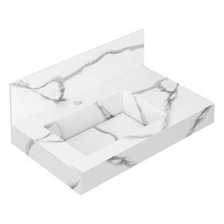 Lavatorio com Cuba Esculpida Slim 60 Calacata 5004006 Bumi
