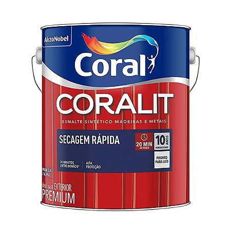 Esmalte Acetinado Secagem Rápida 3L Branco Coral