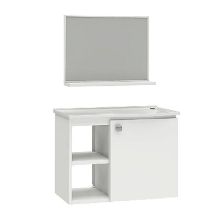 Gabinete para Banheiro 60CM Aço Acerola/Branco Cozimax