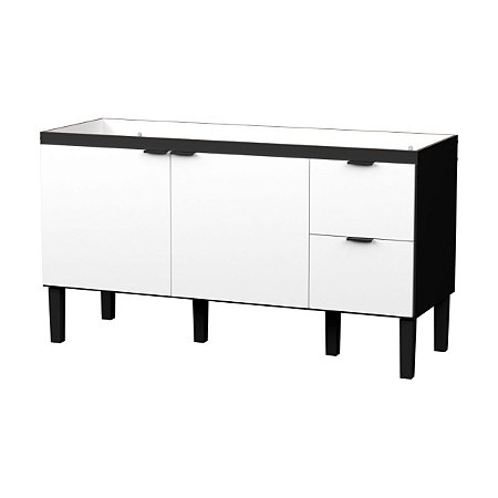 Gabinete para Cozinha em Colibri 1,50m Preto/Branco Cozimax